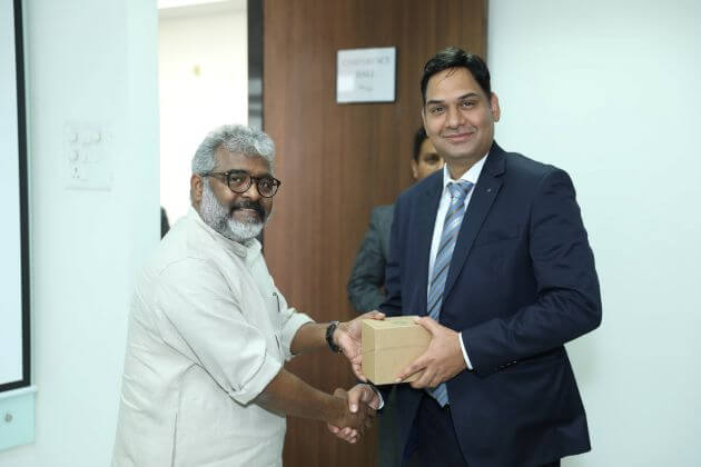 Vikas Sharma, Chief Executive of CSL, with Sh. K. Viplav Kumar, Chairman, Telangana State Urban Finance Infrastructure Development Corporation Limited