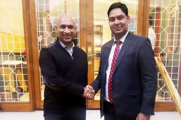Vikas Sharma, Chief Executive of CSL, engaging with Canadian High Commissioner to India H.E. Mr. Nadir Patel