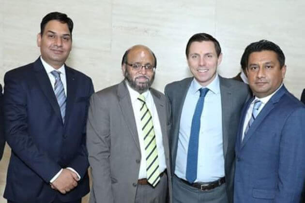 Vikas Sharma, Chief Executive of CSL, with Mr. Patrick Brown, Mayor, City of Brampton, Canada